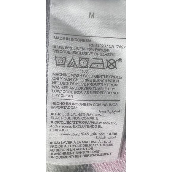 Old Navy Womens Navy Blue Floral Fit & Flare Linen Blend Midi Dress Size Medium - Picture 9 of 14